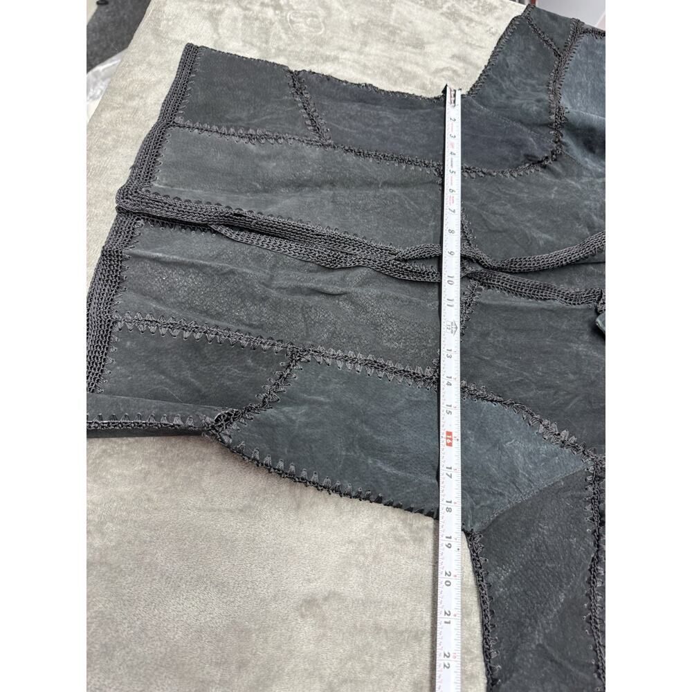Vintage Selene Sport Suede Patchwork Jacket Black Leather Boho Western S - Picture 11 of 14